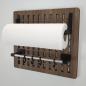 Preview: 80037-Board-Breite-34cm-Hoehe-31cm-Kuechenrollenhalter-Hakenleiste-mit-Kuechenrolle-seitlich-rechts