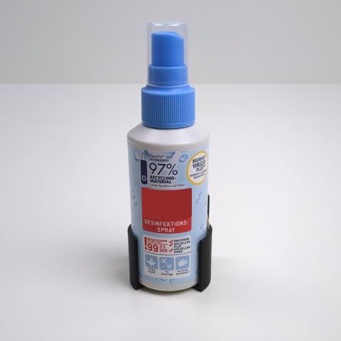 30003-Halter-rund-vorne-offen-schwarz-45mm-Desinfektionsspray-frontal